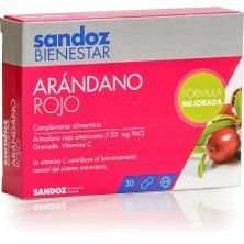 SANDOZ BIENESTAR ARANDANO ROJO CRANBERRY 30 CAPSULAS