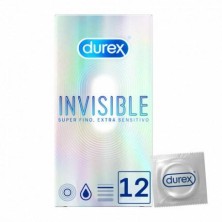 DUREX INVISIBLE EXTRA FINO EXTRA SENSITIVO 12 UNIDADES