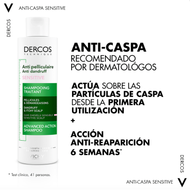 DERCOS TECHNIQUE CHAMPU ANTICASPA SENSIBLE 200 ML