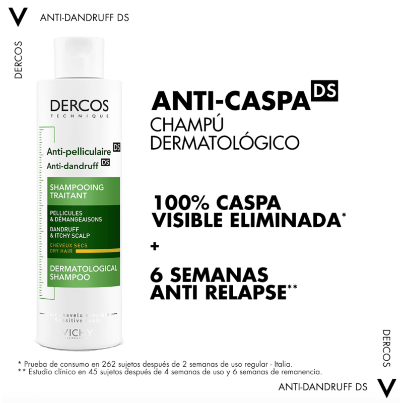 DERCOS TECHNIQUE ANTICASPA CHAMPU C SECO 400 ML