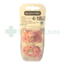 SUAVINEX CHUPETE FUSION SILICONA 4-18M + BROCHE PINZA