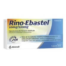 RINO EBASTEL 10/120 MG 7 CAPSULAS