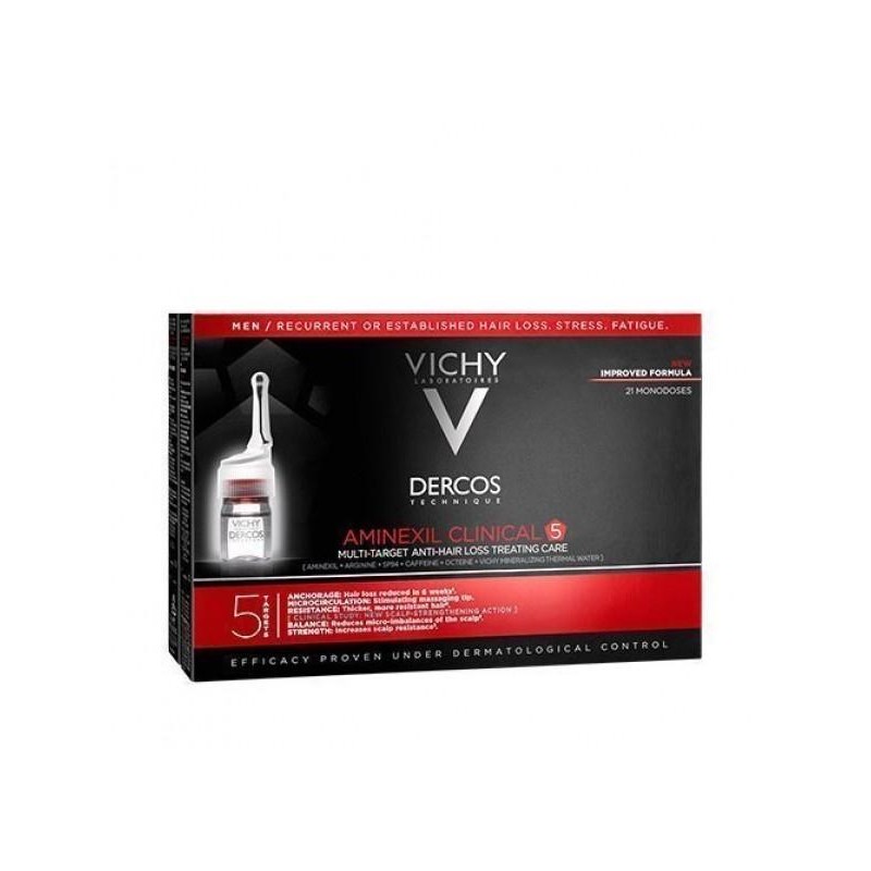 DERCOS AMINEXIL CLINICAL 5 HOMBRE 6 ML 21 MONODO