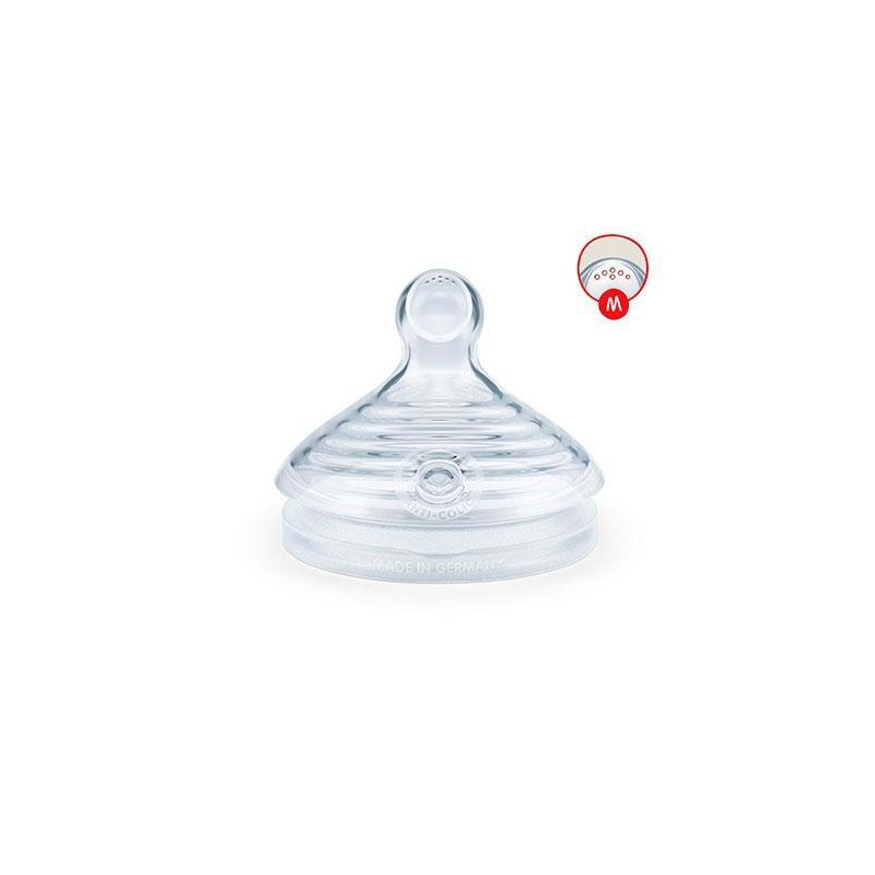 TETINA SILICONA ANTICOLICO NUK NATURE SENSE 0-6 MESES TALLA M 2UNIDADES