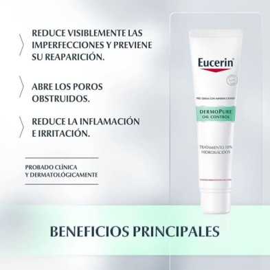 EUCERIN DERMOPURE OIL CONTROL TRATAMIENTO 10% HIDROXIÁCIDOS 40 ML