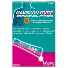 GAVISCON FORTE 12 SOBRES SUSPENSION ORAL 10 ML