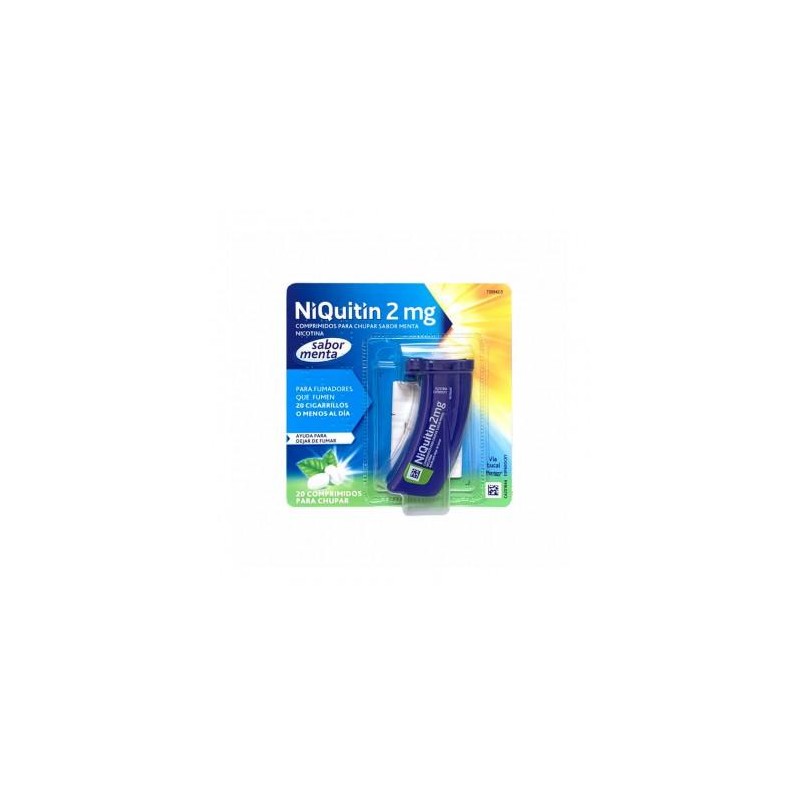 NIQUITIN 2 MG 20 COMPRIMIDOS PARA CHUPAR (SABOR MENTA)