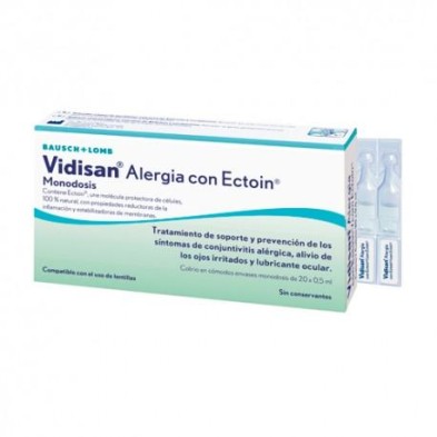 VIDISAN ALERGIA CON ECTOINA COLIRIO MONODOSIS 20 uds