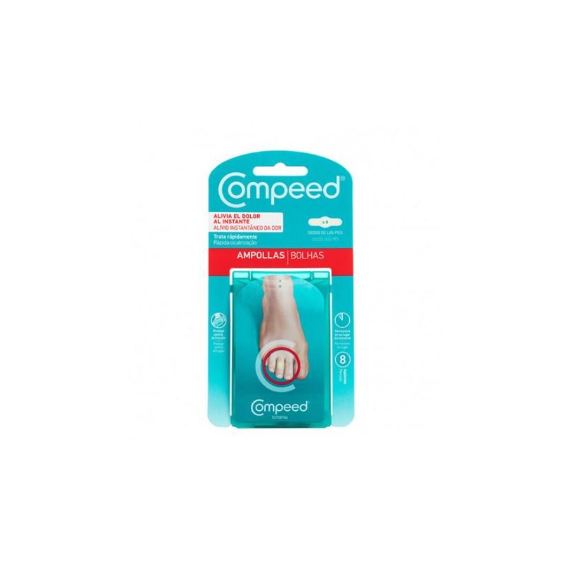 COMPEED AMPOLLAS HIDROCOLOIDE DEDOS PIES 8 UNIDADES
