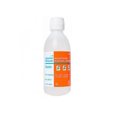 ALCOHOL ALCANFORADO ORRAVAN 100 MG/ML SOLUCION TOPICA 250 ML