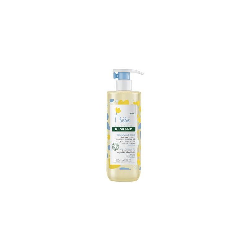 KLORANE GEL SUAVE PARA BEBE CUERPO Y CABELLO 500 ML
