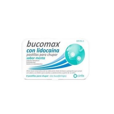 BUCOMAX LIDOCAINA 24 PASTILLAS PARA CHUPAR MENTA