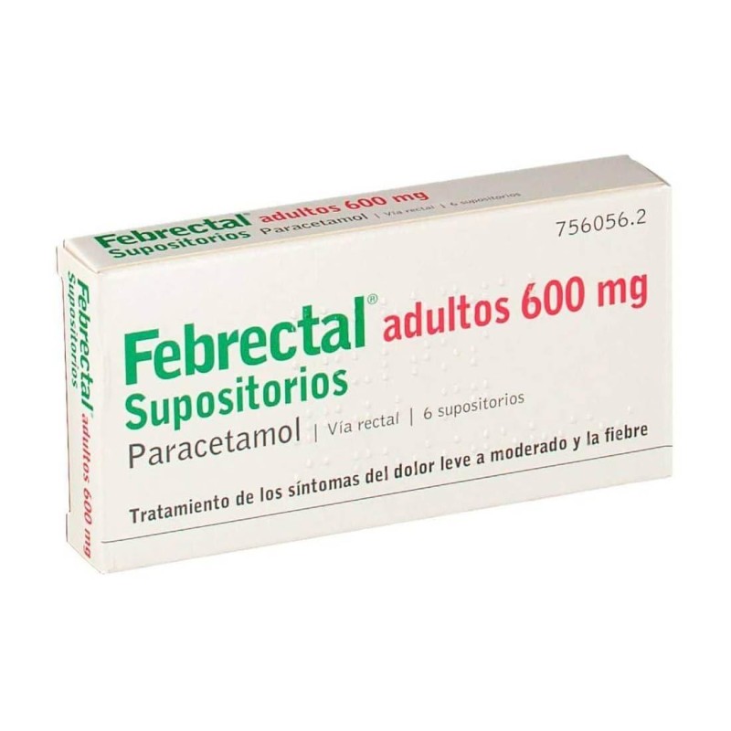 FEBRECTAL ADULTOS 600 MG 6 SUPOSITORIOS