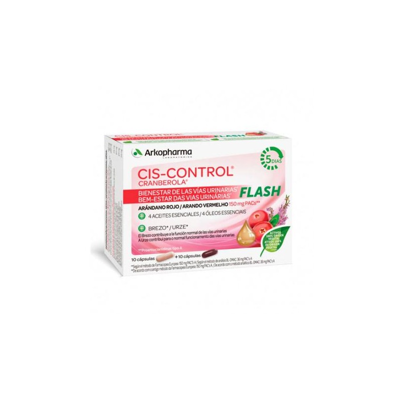 ARKOPHARMA CIS-CONTROL CRANBEROLA FLASH 20 CAPSULAS