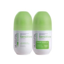 MUSSVITAL DERMACTIVE DEO SENSITIVE ALOE VERA ROL PACK 2 UDS 75ML
