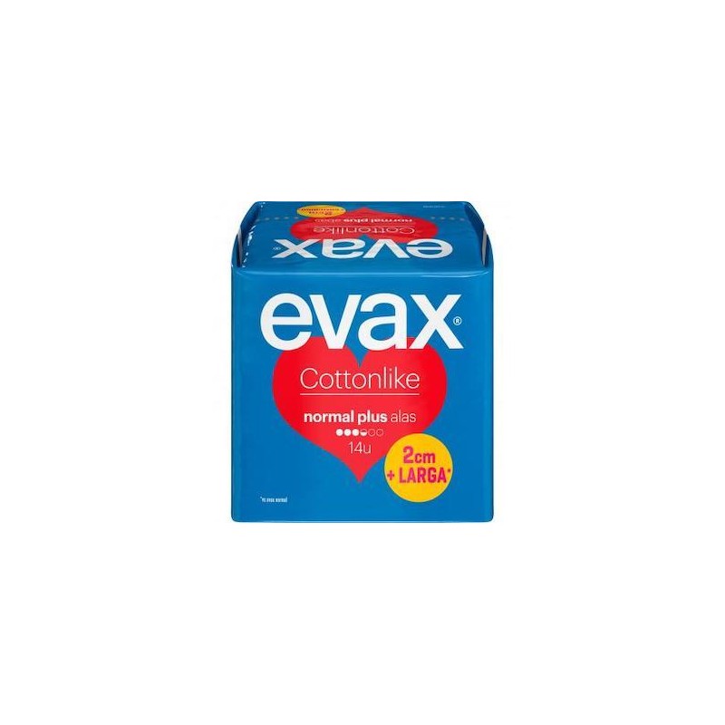 COMPRESAS EVAX COTTONLIKE ALAS NORMAL PLUS 14U