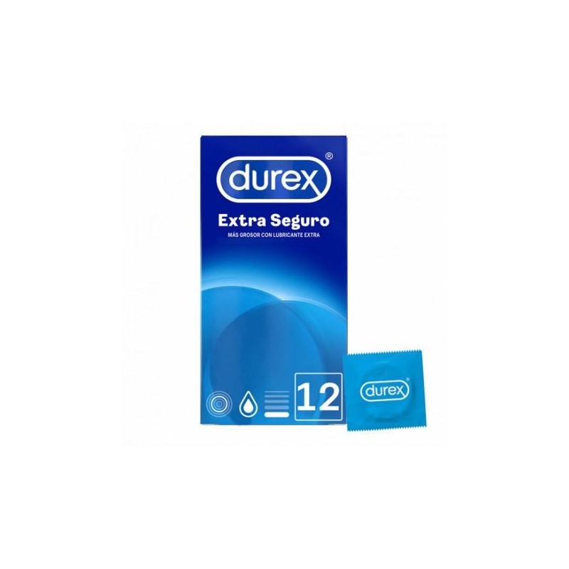DUREX EXTRA SEGURO PRESERVATIVOS 12 UNIDADES