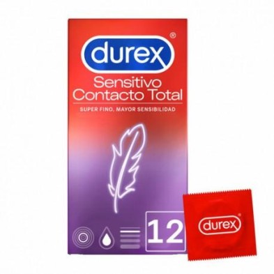 DUREX SENSITIVO CONTACTO TOTAL PRESERVATIVOS 12 UNIDADES