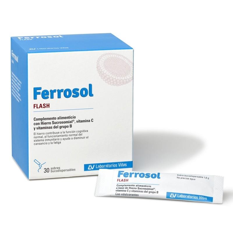 FERROSOL FLASH 14 MG 30 SOB