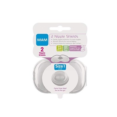 PEZONERA SILICONA MAM NIPPLE SHIELDS 2 U T- M-GD
