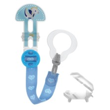 BROCHE PARA CHUPETE Y CUBIERTA DE PROTECCION MAM AZUL