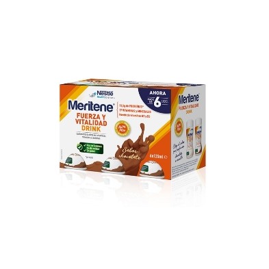 MERITENE FUERZA Y VITALIDAD DRINK PACK CHOCOLATE 6x125ML