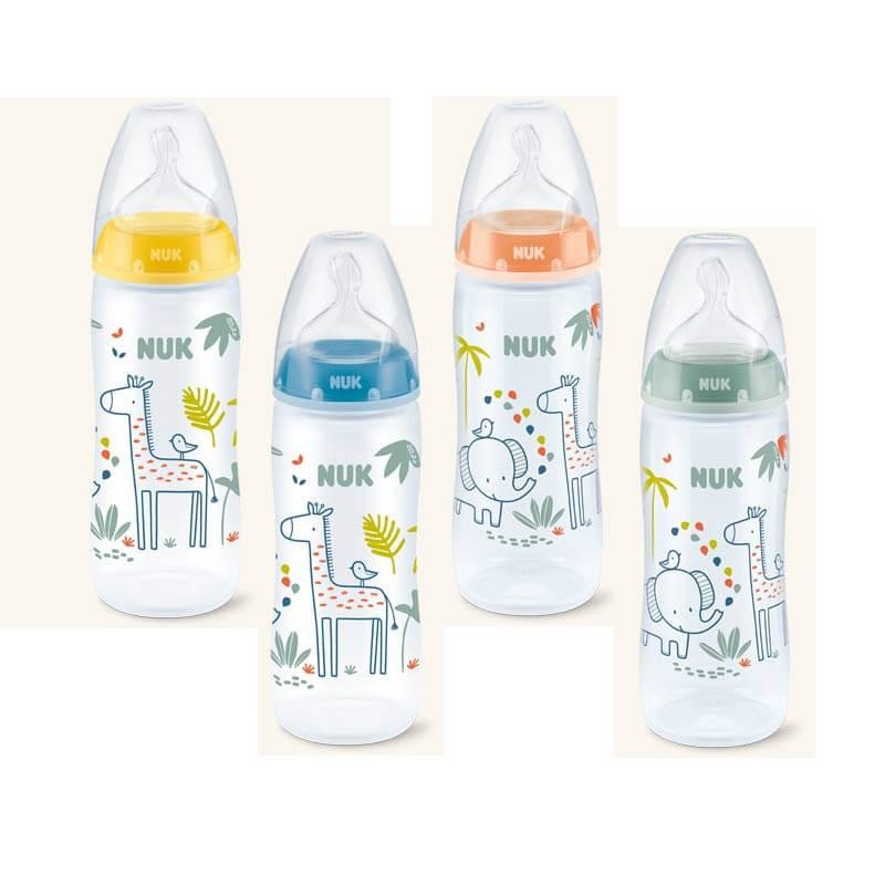 BIBERON SILICONA NUK JUNGLE ANIMALS 6-18MESES  360 ML