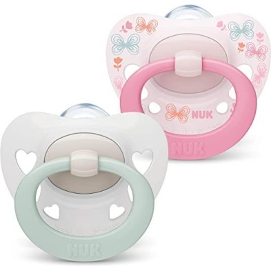 CHUPETE SILICONA NUK SIGNATURE FAMILY LOVE 0 - 6 MESES 2 UN