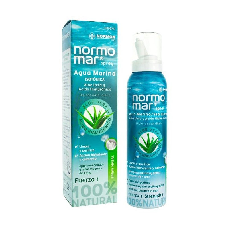 NORMOMAR AGUA MARINA ALOE VERA Y ACIDO HIALURONICO 1 SPRAY 120 ML