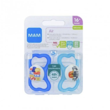 CHUPETE SILICONA SIMETRICA MAM AIR 16+ A PACK DOBLE