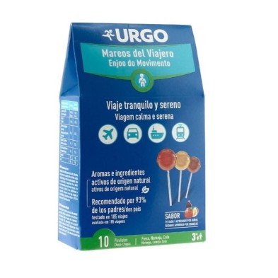 URGO MAREOS DEL VIAJERO 10 PIRULETAS