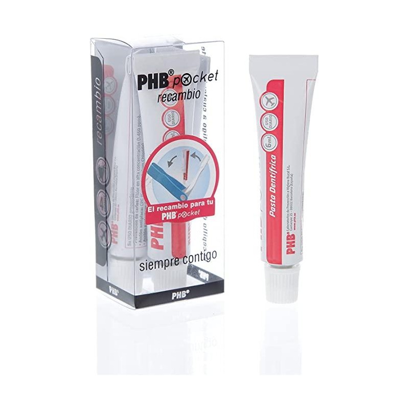 PHB PASTA DENTAL POCKET 6 ML 4 TUBOS