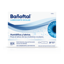 BAÑOFTAL LUBRICANTE OCULAR 20 MONODOSIS 0.4 ML