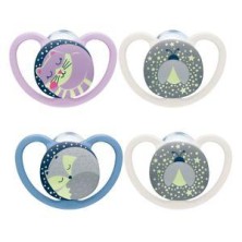 CHUPETE SILICONA NUK SPACE NIGTH 6-18 M 1 UNIDAD