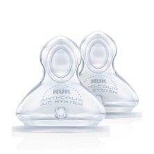 TETINA SILICONA ANTICOLICO NUK FIRST CHOICE+ 6-18 MESES ORIFICIO XL 2 UDS