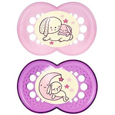 CHUPETE LATEX MAM ORIGINAL NIGHT + 6 M PACK DOBLE