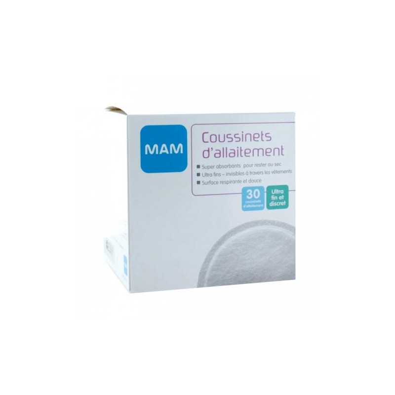 DISCOS ABSORBENTES LACTANCIA MAM BREAST PADS 30