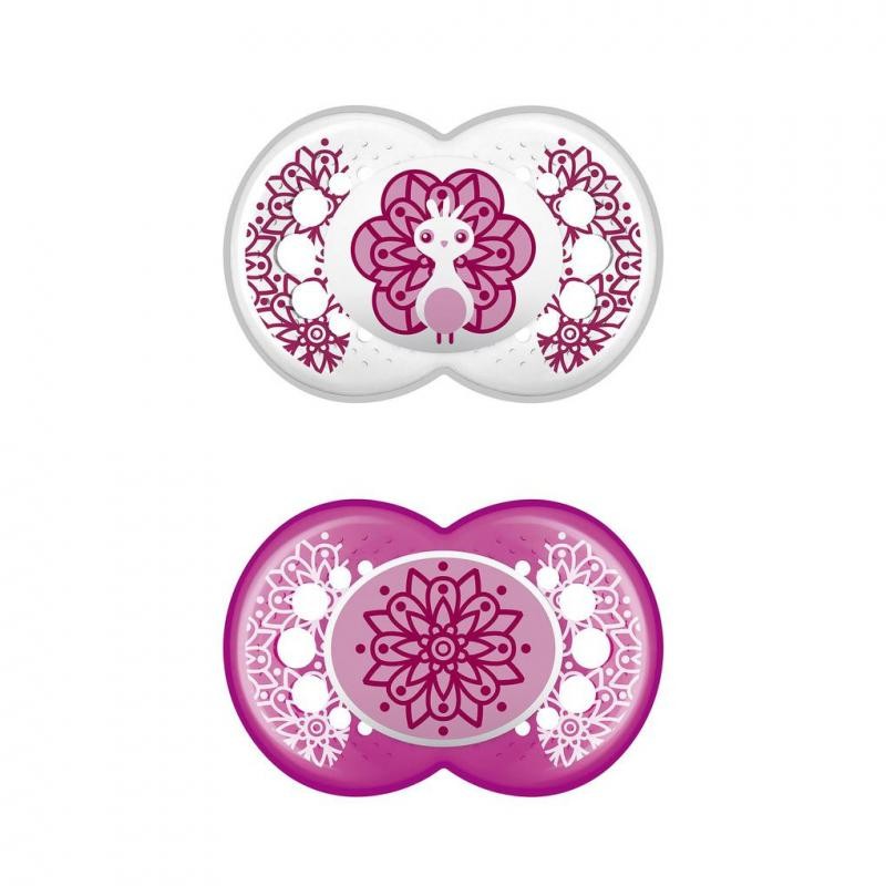 CHUPETE LATEX MAM ORIGINAL +6 M PACK DOBLE ROSA