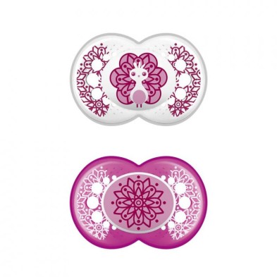 CHUPETE LATEX MAM ORIGINAL +6 M PACK DOBLE ROSA