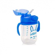 VASO CON PAJITA DR BROWNS AZUL