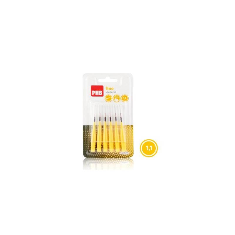 CEPILLO INTERDENTAL PHB FINO RECTO 1.1 6 UNIDADES