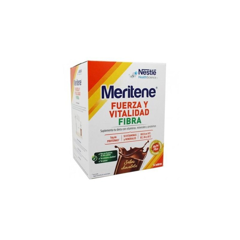 MERITENE FIBRA 35 GR 14 UNIDADES CHOCOLATE