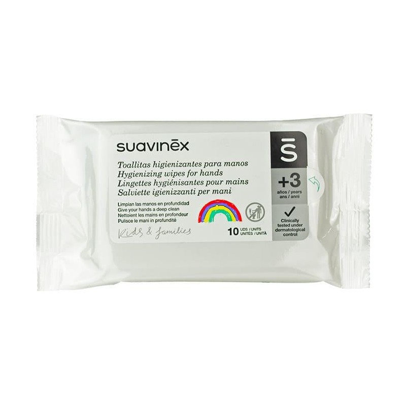 SUAVINEX TOALLITAS HIGIENIZANTES PARA MANOS 10 UNIDADES