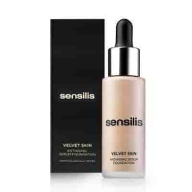 SENSILIS VELVET SKIN BASE DE MAQUILLAJE Y SERUM HIALURÓNICO 04 NOISETTE 30ML  
