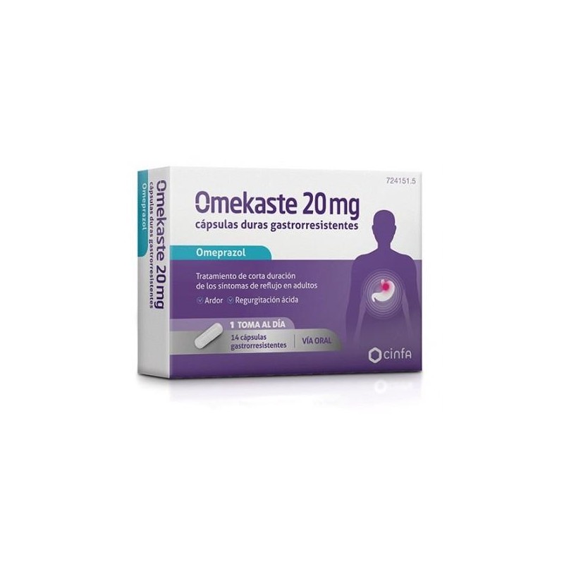 OMEKASTE 20 MG 14 CAPSULAS GASTRORRESISTENTES (BLISTER PVC-PVDC/AL)