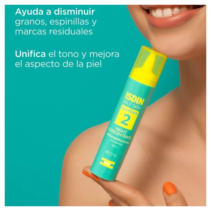 ISDIN TEEN SKIN ACNIBEN NIGHT CONCENTRATE ANTI-IMPERFECCIONES SERUM 1 ENVASE 27 ML
