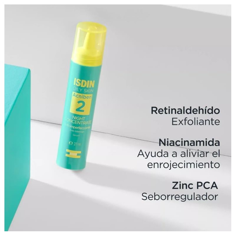 ISDIN TEEN SKIN ACNIBEN NIGHT CONCENTRATE ANTI-IMPERFECCIONES SERUM 1 ENVASE 27 ML