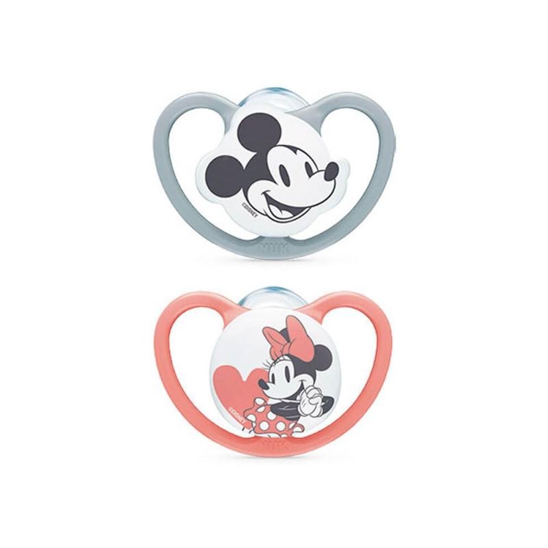 CHUPETE SILICONA NUK SPACE MICKEY 0 - 6 MESES 2 UNIDADES NIÑA