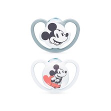 CHUPETE SILICONA NUK SPACE MICKEY 6 - 18 MESES 2 UNIDADES NIÑO