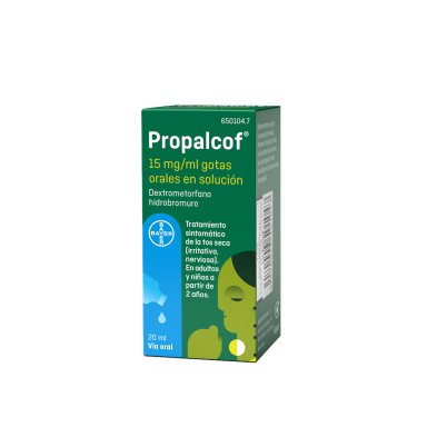 PROPALCOF 15 MG/ML GOTAS ORALES EN SOLUCION 1 FRASCO 20 ML
